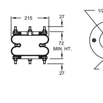 SP253 резиновая весна воздуха 8X2 Dunlop варочных мешков W01-R58-4045 замысловатая